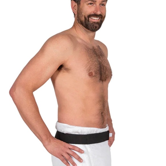 NWT TOWELTOPPER HAND CRAFTED BAND HOLDS TOWEL UP W/ ADJUSTABLE VELCRO UPPER BAND - Picture 9 of 12